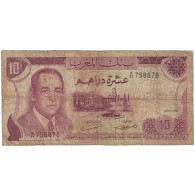 Billet, Maroc, 10 Dirhams, KM:57a, B - Marocco