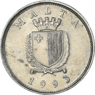 Monnaie, Malte, 25 Cents, 1993 - Malte