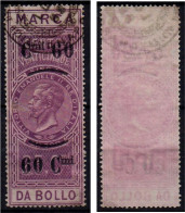 Regno 1866 - Marca Per Cambiali - 60 Su 25 Cent. - Usata - Fiscale Zegels