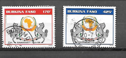 TIMBRE OBLITERE  DU BURKINA DE 1998 N° MICHEL 1501/02 - Burkina Faso (1984-...)