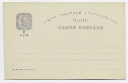 MACAU ENTIER CARTE POSTALE 3 AYOS 1498 1898 NEUF SUPERBE - Lettres & Documents