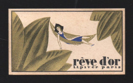 Carte Parfumée- Calendrier 1929  PIVER REVE D'OR (PPP44373) - Anciennes (jusque 1960)
