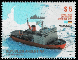 ARGENTINA 2012 Mi 3465 OPERATION SOUTHERN CROSS / NAVAL ASSISTANCE IN ANTARTIICA MINT STAMP ** - Unused Stamps