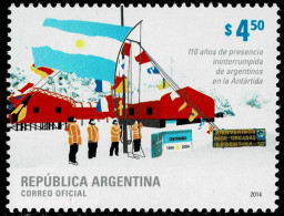 ARGENTINA 2014 Mi 3555 110th ANNIVERSARY OF ARGENTINIAN PRESENCE IN ANTARTICA MINT STAMP ** - Unused Stamps