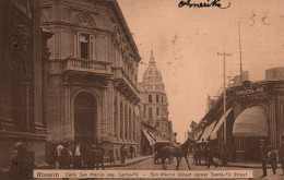 Argentina - Rosario De Santa-Fé - Calle San Martin, Flambreria-Bar Los Bancos - Carte De 1910 - Argentine