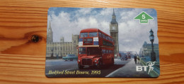 Phonecard United Kingdom, BT - Bedford Street Bourse, London, Bus - BT Emissions Publicitaires