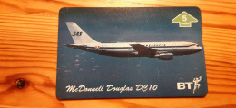 Phonecard United Kingdom, BT - McDonnell Douglas DC10, Airplane 1.000 Ex. - BT Publicitaire Uitgaven