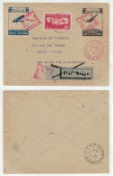 France // Poste Aérienne // Lettre De L'Exposition Philatélique De Lyon Par Avion Paris-Lyon + Vignette - 1927-1959 Lettres & Documents