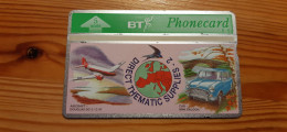 Phonecard United Kingdom, BT 302E - Direct Thematic Supplies 2., Airplane, Car, Mini Morris 500 Ex. - BT Werbezwecke