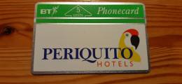 Phonecard United Kingdom, BT 262H - Periquito Hotels, Parrot 4.500 Ex. - BT Emissions Publicitaires
