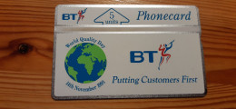 Phonecard United Kingdom, BT 131E - World Quality Day 3.100 Ex. - BT Advertising Issues