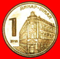 * NEW CROWN (2011-2021): SERBIA  1 DINAR 2013 MINT LUSTRE! · LOW START! · NO RESERVE! - Serbia