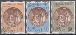 VATICAN   SCOTT NO 372-74  USED   YEAR  1963 - Gebruikt