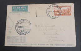 29 March 1934 Kaitaia -Sydney Trans Tasman Flight Southern Cross VH-USU - Briefe U. Dokumente