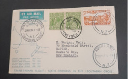 29 March 1934 Kaitaia -Sydney Trans Tasman Flight Southern Cross VH-USU - Covers & Documents