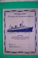 Paquebot NORMANDIE Protège Cahier Rose Publicité GADUASE - Transport