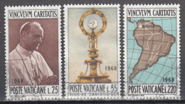 VATICAN   SCOTT NO 461-63   USED   YEAR  1968 - Usados