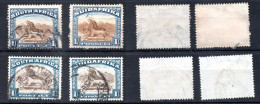 South Africa, Used, 1927, 1930, Michel 35, 36, 61, 62, Perf 14 - Used Stamps