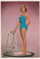 CARTE POSTALE DES ANNEES 50/60 PHOTO ORIGINALE COULEUR DENTELEE : TERRY MOORE JEUNE FEMME PIN UP SEXY ET EROTIC - Pin-Ups