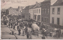 Cpa Hannut  Marché Aux Porc  40/45 Cachet Kommandatur - Hannut