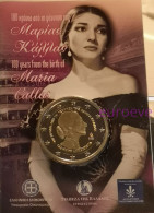 2 Euro Gedenkmünze 2023 Nr. 18 - Griechenland / Greece - Maria Callas BU Coincard - Grecia