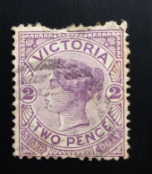 Australia Victoria 1886 Queen Victoria - Inscription: "STAMP DUTY". New Designs – 2P Oblitéré - Oblitérés