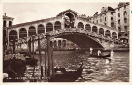 ITALIE - Venezia - Ponte Di Rialto - Canal De Venise - Gondole -  Carte Postale Ancienne - Venezia (Venice)