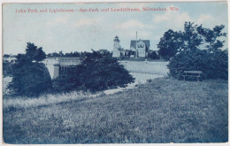 Milwaukee 1909; Lake Park And Lighthouse - Circulated. (Casper Co.) - Milwaukee