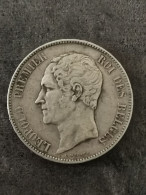 5 FRANCS ARGENT 1849 LEOPOLD Ier TETE NUE GRAND 9 BELGIQUE / BELGIUM SILVER - 5 Francs