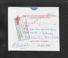 PORTUGAL LETTRE MARCOPHILE 1999 SERVICE TUBERCULOSE CACHET À PORTO MEDECINE DU TRAVAILLE : - Maschinenstempel (Werbestempel)