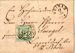 Thurn U Taxis, Brief Aus Weimar "251" Nach Lippersdorf / Roda, Michel Nr. 14 - Cartas & Documentos