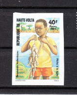 Alto Volta  Haute Volta   - 1983. Ragazzo Con Pesci. Boy With Fish. RARE MNH Imperf - Alimentation