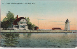 Green Bay; Grassy Island Lighthouse - Not Circulated. (E. A. Bishop) - Green Bay