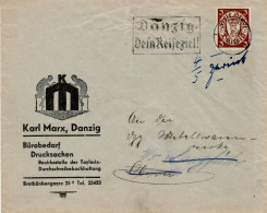 DANZIG 1935  LETTER SENT FROM DANZIG - Lettres & Documents