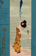 Kirchner, Raphael Signiert Mikado Frau Jongliert Pfauenfeder Auf Nase 1901 I- - Kirchner, Raphael