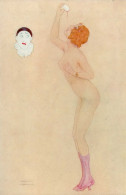 Kirchner, Raphael The Deadly Sins Gluttony Harlequin Clown Frau In Strümpfen Erotik Signiert I-II (Randabschürfungen, RS - Kirchner, Raphael