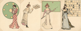 Jugendstil Lot Mit 10 Ansichtskarten Spiele I-II (Albumspuren) Art Nouveau - Ohne Zuordnung