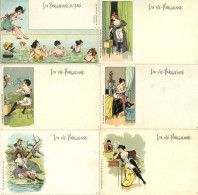 Jugendstil Serie La Parisienne Lot Mit 6 Künstlerkarten Erotik I-II Art Nouveau Erotisme - Sin Clasificación