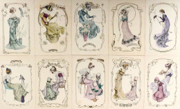 Jugendstil Verlag M. Munk Serie 128 Lot Mit 10 Künstlerkarten I-II Art Nouveau - Sin Clasificación