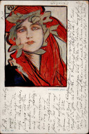 Jugendstil Sign. Axentowicz Frau 1901 II (Ecken Bestossen) Art Nouveau - Non Classés