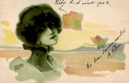 Jugendstil Frau Fliegende Blätter I-II (Ecke Gestaucht) Art Nouveau - Ohne Zuordnung