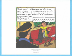 Ex-Libris-Extrait De Tintin "Vol 714 Pour Sydney" Capitaine Haddock-Dim.240x193mm-papier Dessin 220gr-Tirés(tiré) à Part - Illustrateurs G - I