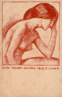 Linck, Ernst Neujahr 1912 Erotik (keine AK-Einteilung) Bonne Annee Erotisme - Non Classificati