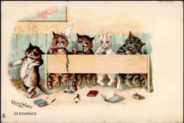 Wain, Louis Katzen Vermenschlicht Schule In Disgrace I-II (Randmangel, Abdruck Fotoecken) Chat - Wain, Louis