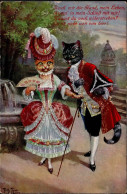 Thiele, Arthur Reich Mir Die Hand Katzen Vermenschlicht Barock Romantik I-II (Randmangel) Chat - Thiele, Arthur