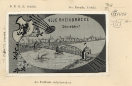 SEIDENKARTE Gewebt - DÜSSELDORF Neue Rheinbrücke I - Other & Unclassified
