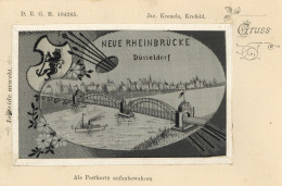 SEIDENKARTE Gewebt - DÜSSELDORF Neue Rheinbrücke I - Otros & Sin Clasificación