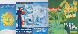 Lot Mit 22 Alten Landkarten Und Hotelbroschüren, Z.B. Dolder Grand Hotel Zürich Und Hotel Albana In St. Moritz - Non Classés