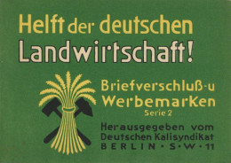 Landwirtschaft Briefverschluß- Und Werbemarken Serie 2 (9 Stk.), Hrsg. Deutsches Kalisyndikat Berlin I-II Paysans - Altri & Non Classificati