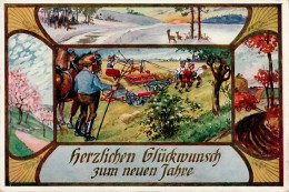 Landwirtschaft Massey-Harris Mähmaschinen Glückwunschkarte I-II Paysans - Other & Unclassified